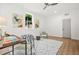 Bright bedroom features modern decor, natural light, and sleek ceiling fan at 2926 5Th Sw St, Atlanta, GA 30315
