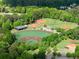 Aerial view of a well-maintained baseball complex with multiple fields at 2100 Willshire Gln, Alpharetta, GA 30009