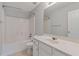 A bathroom features a shower and bathtub, with a vanity and sink at 3425 Sable Chase Ln, South Fulton, GA 30349
