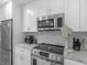 Modern kitchen featuring stainless steel appliances, white cabinetry, and stylish countertops at 2903 Monterey Dr, Decatur, GA 30032