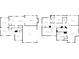 Detailed floor plan showcasing the layout of both floors, including the kitchen, living room, and bedrooms at 3832 Cherry Ridge Blvd, Decatur, GA 30034