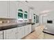 Open kitchen features granite countertops, stainless steel appliances, white cabinets, and tile flooring at 3832 Cherry Ridge Blvd, Decatur, GA 30034