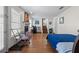 Spacious bedroom with wood floors, fireplace, study space, and ample natural light at 1312 Brandl Dr, Marietta, GA 30008
