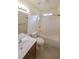 Full bathroom with vanity, mirror and shower-tub combination with white tile surround at 223 Glens Loop, Woodstock, GA 30188
