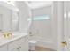 Bathroom with a single sink vanity, and a combined tub and shower at 2372 Oberon Se Walk, Smyrna, GA 30080