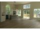 Spacious kitchen with stainless steel appliances, a center island, and a view of the deck at 4220 Glad Morning Dr, College Park, GA 30349
