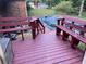 Backyard featuring a wooden deck and a fenced pool covered for the off season at 1321 Earle Se Ct, Conyers, GA 30013