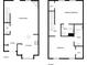 Detailed floor plan showcasing the layout of the living room, kitchen, bedrooms, and bathrooms at 25 Timber Ridge Dr, Cartersville, GA 30121