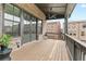 Spacious deck with ceiling fan and views of neighboring townhomes at 6460 Cortland Walk, Alpharetta, GA 30005