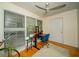 Bright home office with hardwood floors, natural light, and a modern ceiling fan at 1207 Summit North Ne Dr # 1207, Atlanta, GA 30324