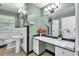 Bright bathroom with elegant vanity, tiled floors, and refreshing ambiance at 2648 Oswood Dr, Tucker, GA 30084