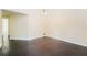 Dining room featuring sleek hardwood floors and ample natural light at 5867 Trent Walk Dr, Lithonia, GA 30038