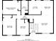 Detailed first floor plan showcasing layout with primary bedroom, bathroom, kitchen, dining area, living room, and foyer at 4345 Kimball Sw Rd, Atlanta, GA 30331