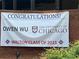 Congratulations banner for Owen Wu, the University of Chicago Walton Class of 2025 at 4770 Powers Park Ne Ct, Marietta, GA 30067
