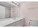 Bathroom features a large vanity and a combined shower and bath at 4770 Powers Park Ne Ct, Marietta, GA 30067