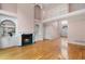 Living room features hardwood floors, fireplace and built-in shelving at 4770 Powers Park Ne Ct, Marietta, GA 30067