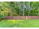 Private backyard featuring a wood fence and mature trees at , Lithonia, GA 30038