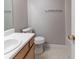 Functional bathroom featuring a vanity with sink and toilet, providing a clean and convenient space at , Lithonia, GA 30038