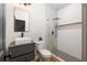 Modern bathroom with a glass-enclosed shower, stylish vanity, and contemporary fixtures at 1354 Mcpherson Se Ave, Atlanta, GA 30316