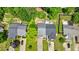 A high angle view showcases the homes, driveways and landscaping in this suburban residential area at 1915 Cooper Landing Se Dr, Smyrna, GA 30080