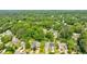 A scenic aerial view of a quiet residential street lined with well-maintained homes surrounded by trees at 1915 Cooper Landing Se Dr, Smyrna, GA 30080
