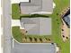 Bird's eye view of the property, highlighting its landscaping, roof, and proximity to the street at 41 Balsam Dr, Dallas, GA 30157