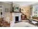 Comfortable living area with stone fireplace and neutral color palette at 635 Wilson Nw Rd, Atlanta, GA 30318