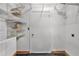 Walk-in pantry with wire shelving, clean white walls, and door to a utility area at 878 Peachtree Ne St # 634, Atlanta, GA 30309