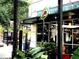 A street view of nearby dining options with outdoor seating, emphasizing the property's urban and convenient location at 878 Peachtree Ne St # 634, Atlanta, GA 30309