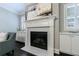 Fireplace with white mantle and marble hearth at 2370 Burch Cir, Brookhaven, GA 30319