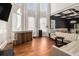 Open living area with high ceilings, stylish decor, and hardwood floors at 918 Washington Sw St, Atlanta, GA 30315