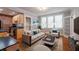 Bright living room with modern furnishings and an open layout to the kitchen at 733 Frederica Ne St # 17, Atlanta, GA 30306