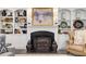 Cozy living room with a fireplace, built-in bookshelves, and comfortable seating at 771 Phil Haven Ln, Kennesaw, GA 30152