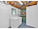 Clean basement with washer, dryer, and open ceiling at 14 Connie St, Cartersville, GA 30121