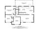 Detailed floor plan showing the layout of the primary bedroom, kitchen, dining area, living room, and bedrooms at 14 Connie St, Cartersville, GA 30121