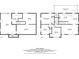 Detailed floor plans showing the layout of both floors, with a basement, garage, living and sleeping areas at 14 Connie St, Cartersville, GA 30121