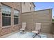 Private backyard deck with comfortable seating and a decorative privacy screen at 1582 Cambridge Pl, Marietta, GA 30062
