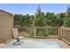 A peaceful deck with wooden railings provides serene wooded views at 1582 Cambridge Pl, Marietta, GA 30062
