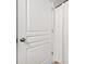 Close-up of a bathroom door next to a shower with a white curtain at 111 Millstone Way, Canton, GA 30115