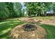 Cozy fire pit area surrounded by lush greenery, perfect for outdoor gatherings and relaxation at 111 Millstone Way, Canton, GA 30115