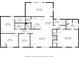 Detailed floor plan showcasing the layout of the home, including dimensions of each room at 140 Wilbanks St, Buford, GA 30518