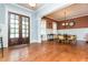 Elegant dining room features hardwood floors and natural light at 9967 Devonshire St, Douglasville, GA 30135