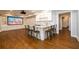 Basement bar area boasts modern finishes, ample seating, and a built-in entertainment setup at 1105 River Laurel Dr, Suwanee, GA 30024