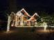 Stately brick home adorned with festive Christmas lights and seasonal decorations at 1105 River Laurel Dr, Suwanee, GA 30024