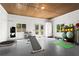 Finished basement with gym equipment, offering a dedicated space for workouts and fitness at 624 Lyle Se Dr, Marietta, GA 30067