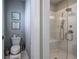 View of toilet room, with view of the glass enclosed shower at 2657 Cedar Pine Way, Atlanta, GA 30360