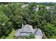 Aerial view of a home nestled among mature trees, showcasing its landscaped yard and roof at 1050 Shady Valley Pl, Atlanta, GA 30324