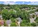 Aerial view of community with mature trees and houses with lush landscaping at 1050 Shady Valley Pl, Atlanta, GA 30324