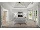 Main bedroom boasts trey ceilings, natural light, and an ensuite bathroom at 1050 Shady Valley Pl, Atlanta, GA 30324