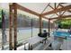 Community tennis courts, ping pong tables, and benches located under a wooden pavilion at 1050 Shady Valley Pl, Atlanta, GA 30324